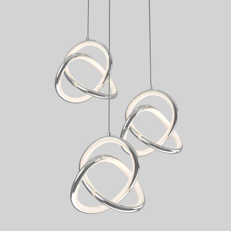 Artika Zephyr Spiral Pendant Light Chrome Side