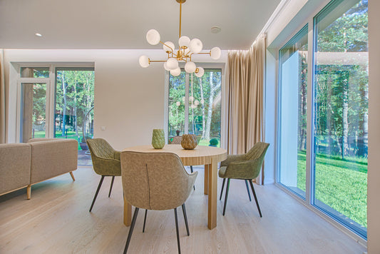 Chandelier Over Dining Room Table