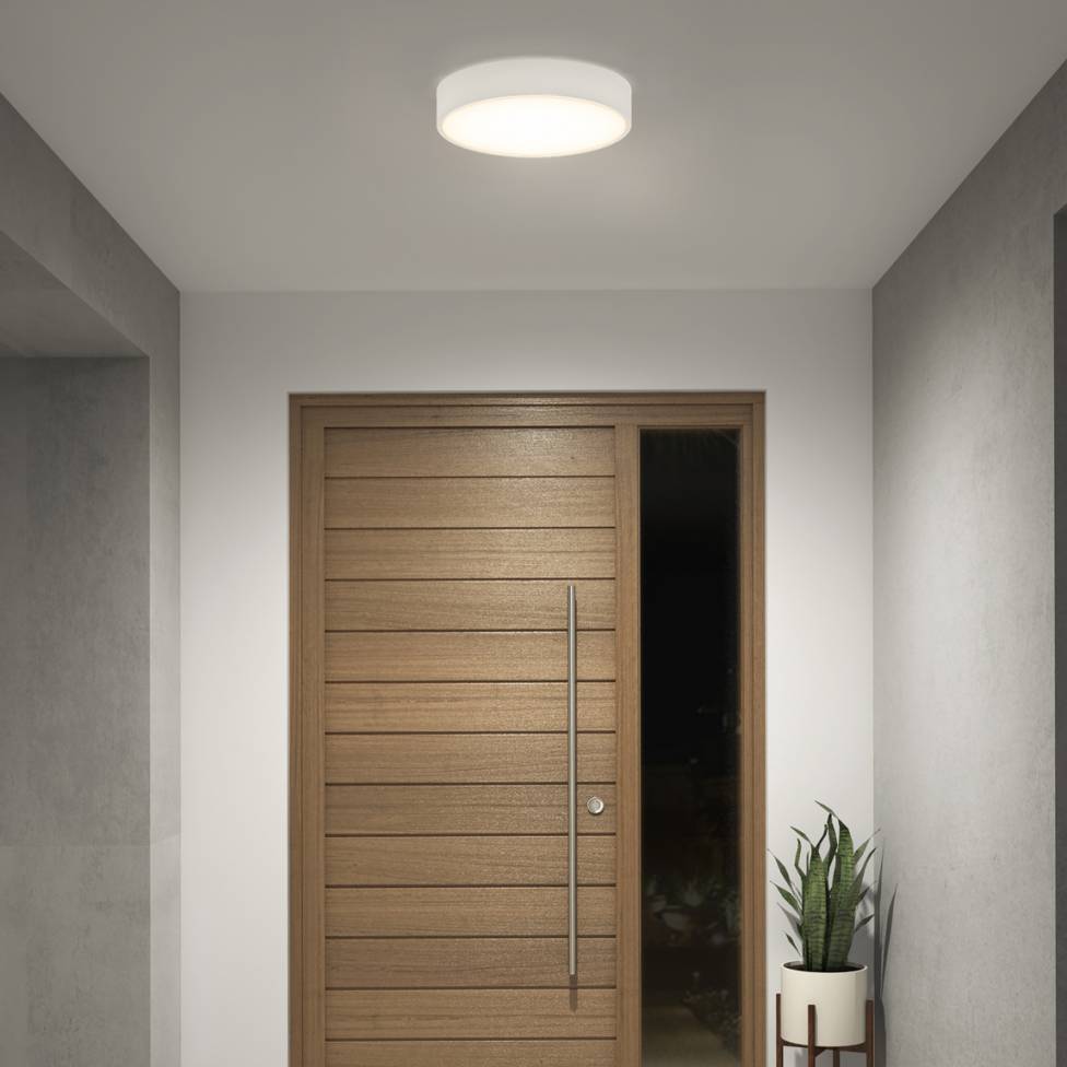 Artika Concerto ceiling light in white illuminating a foyer