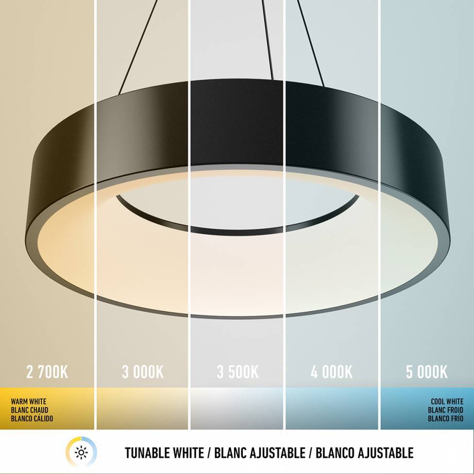 Artika Aiden Modern Chandelier Black Tunable White CCT