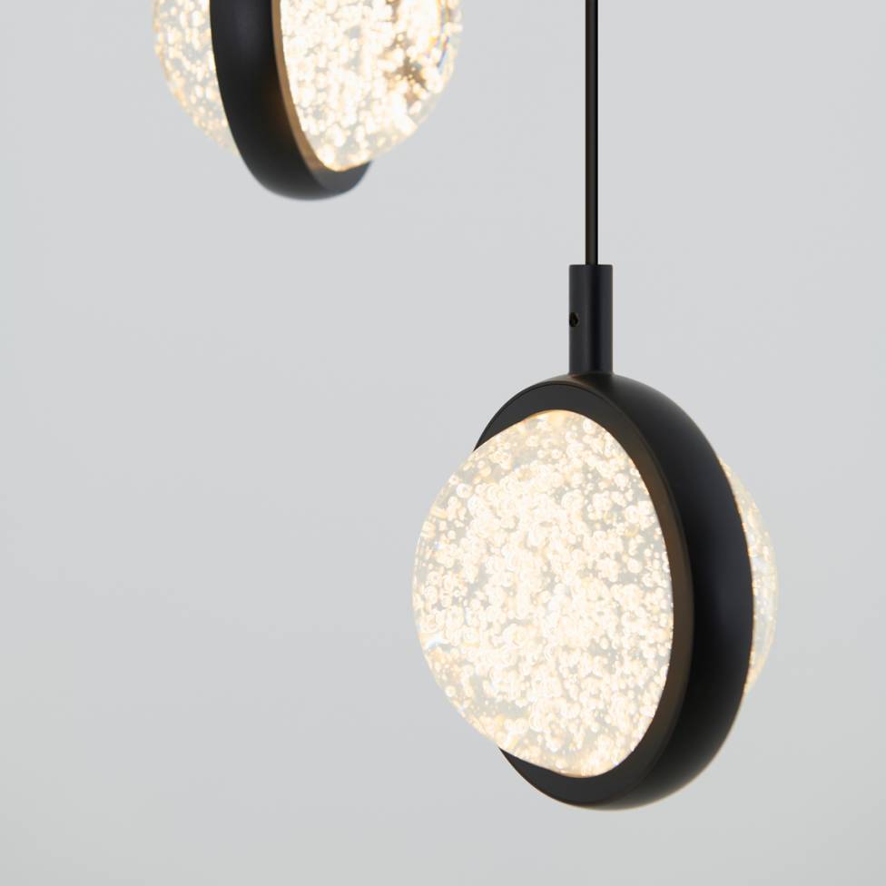 Artika Avalon Spiral Pendant Light Black Close-up