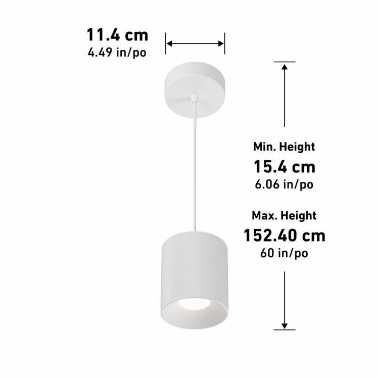 Artika Beam 6 Pendant Light White Dimensions