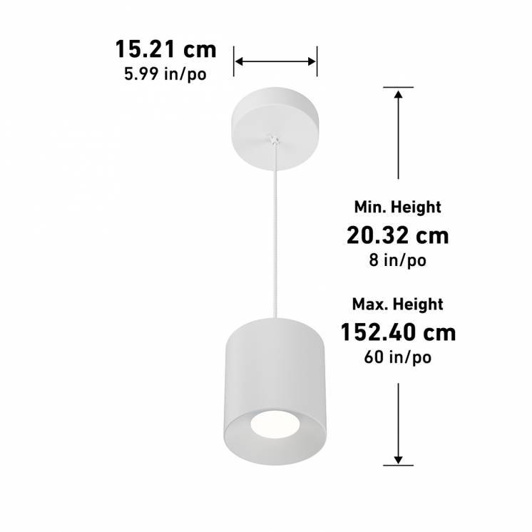 Artika Beam 8 Pendant Light White Dimensions