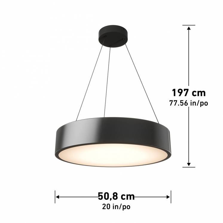 Artika Concerto Modern Chandelier Black Dimensions