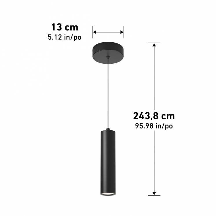 Artika Damian Pendant Light Black Dimensions