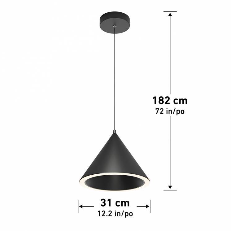 Artika Denali Black Chandelier Dimensions