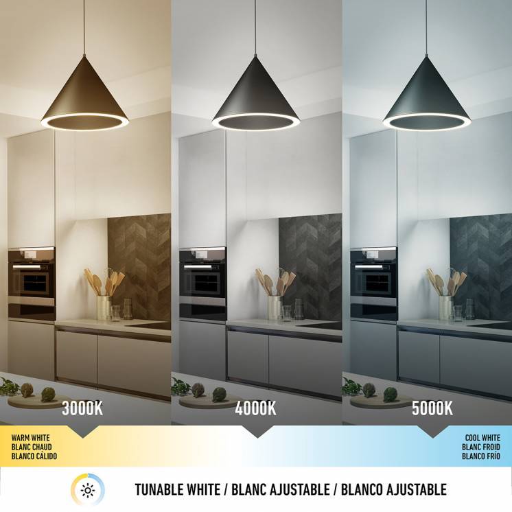 Artika Denali Black Chandelier Tunable White CCT