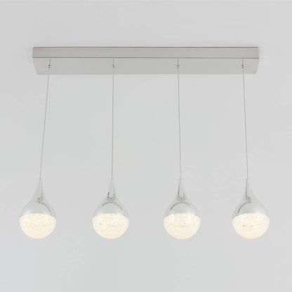 Artika Glitzer Linear Pendant Light Chrome Side