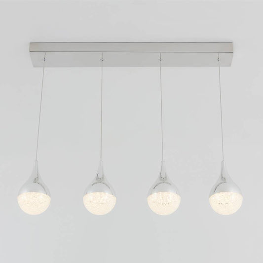 Artika Glitzer Linear Pendant Light Chrome Side