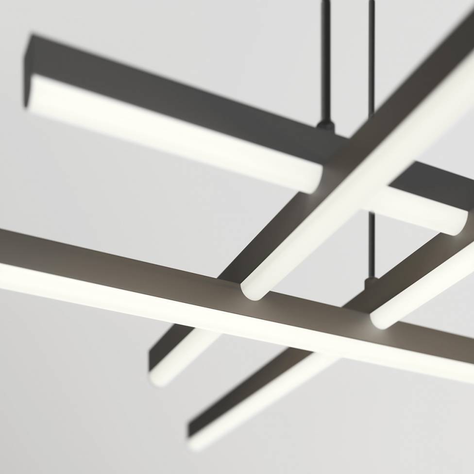 Artika Grid Modern Chandelier Black Close-up