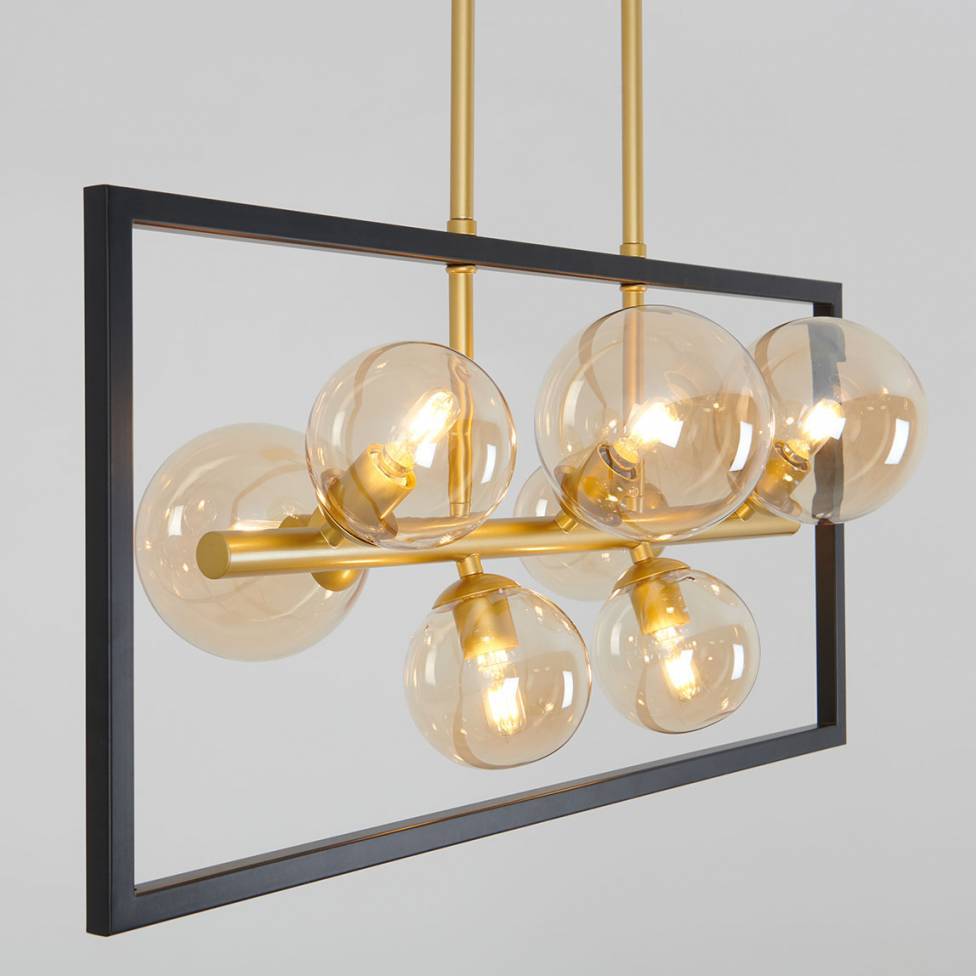 Artika Griffintown Chandelier Black and Gold Angled