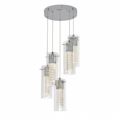 Artika Hologram Spiral Pendant Light Chrome Front