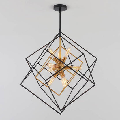 Artika Imperium Chandelier Black and Gold Front