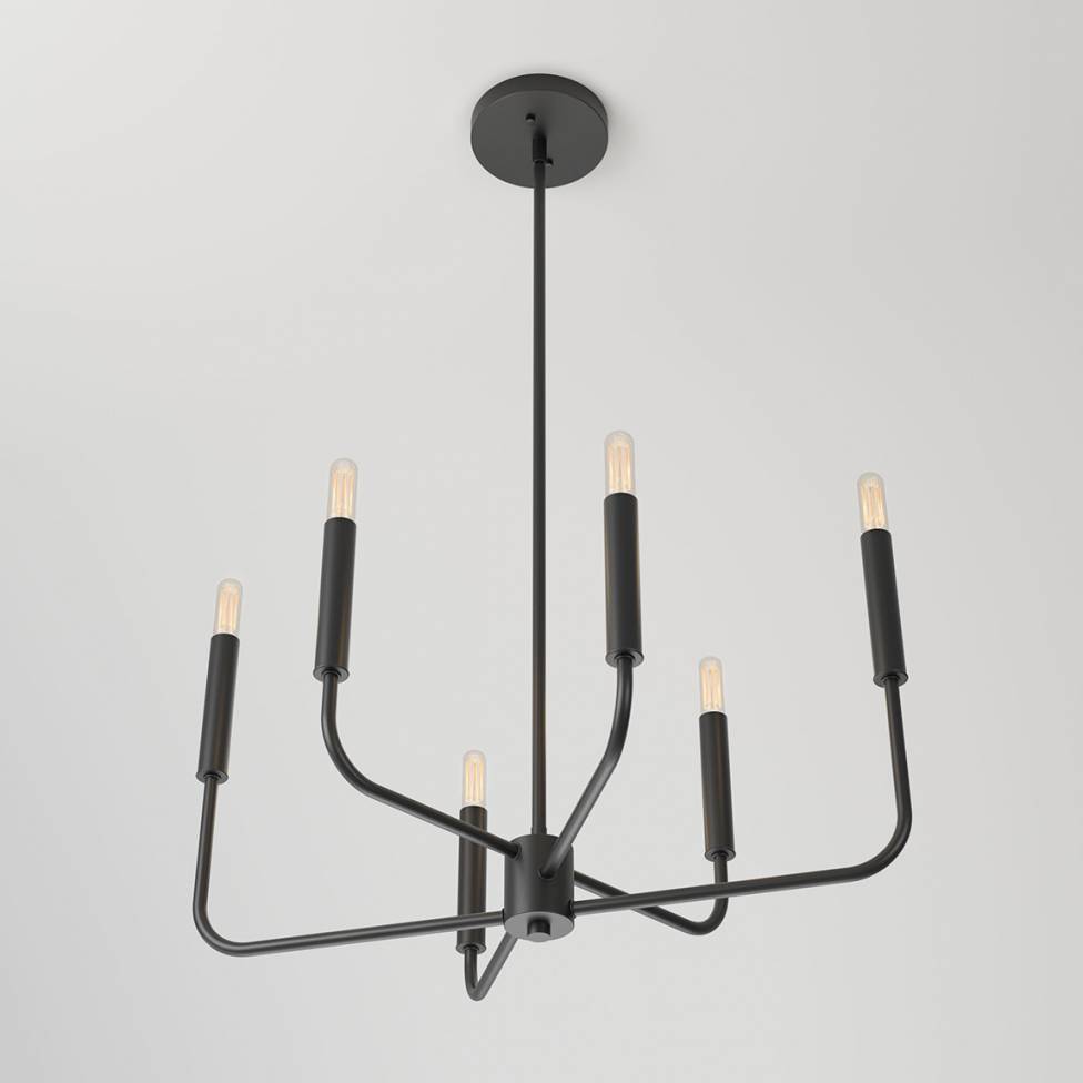 Artika Manchester Chandelier Black Angled