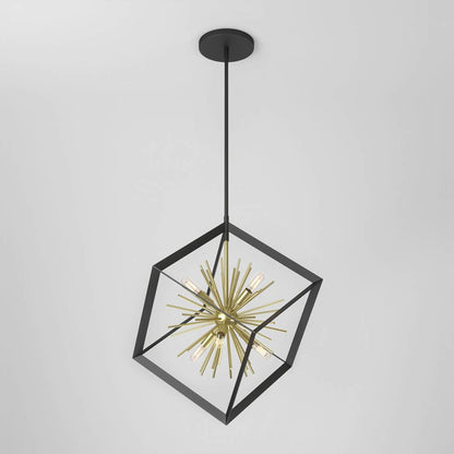 Artika Nebula Chandelier Black and Gold Front