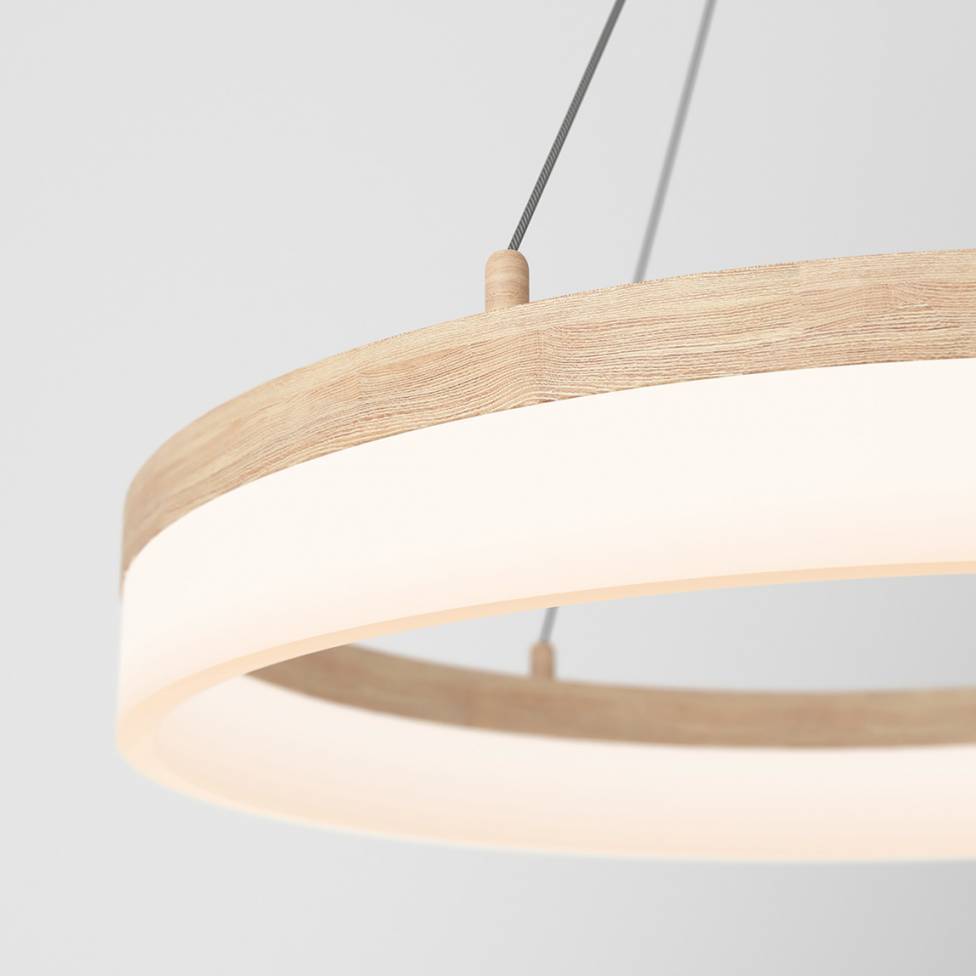 Artika Optical Modern Chandelier Wood Close-up