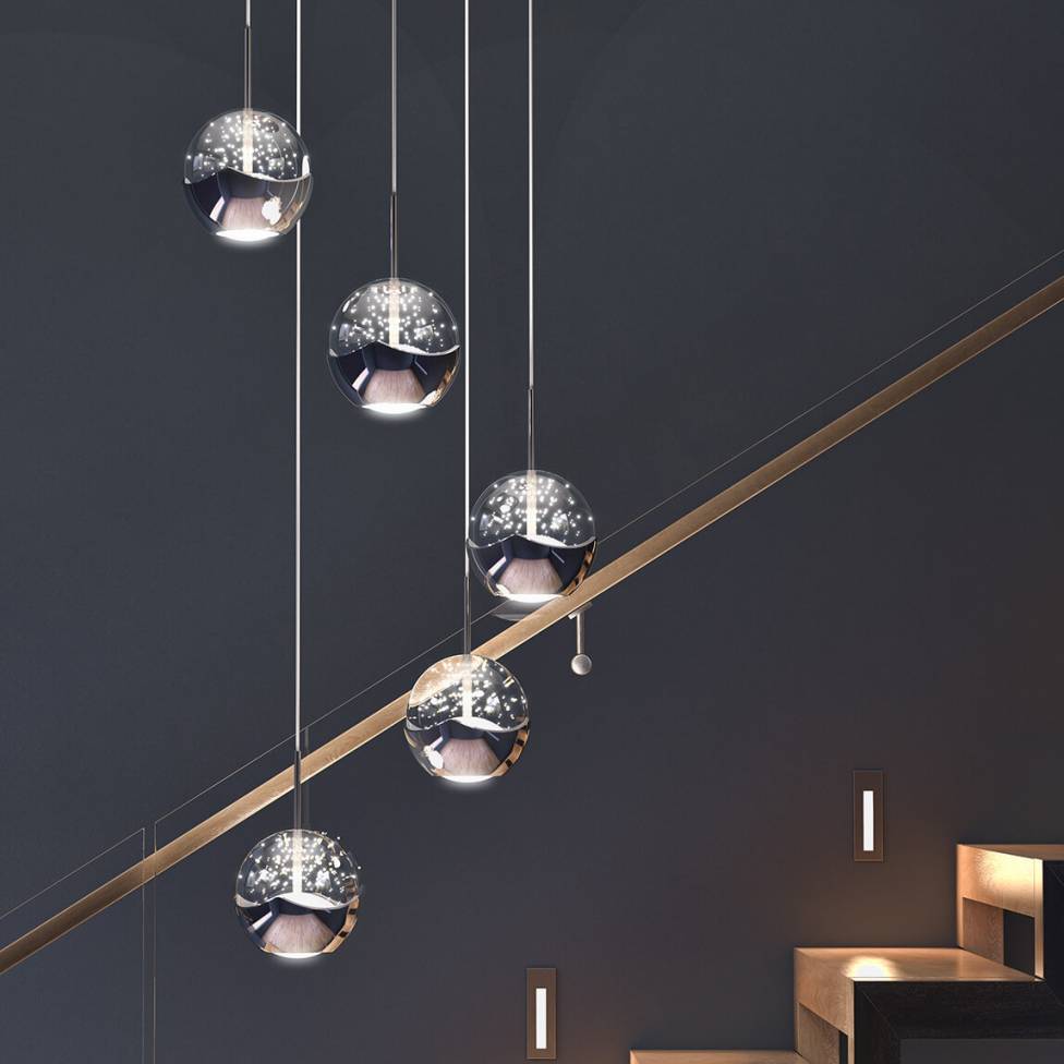 Artika Oracle Pendant Light Chrome Over stairs