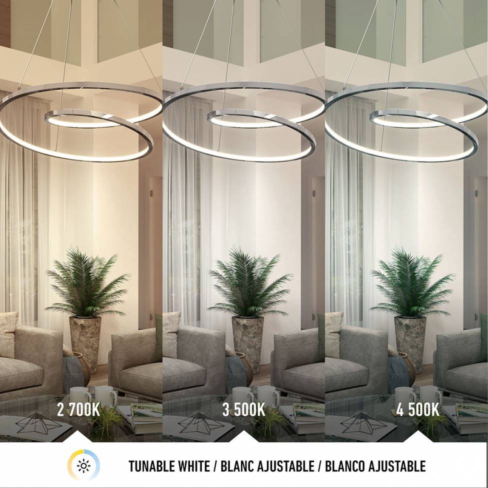 Artika Salto Modern Chandelier Chrome Tunable White CCT