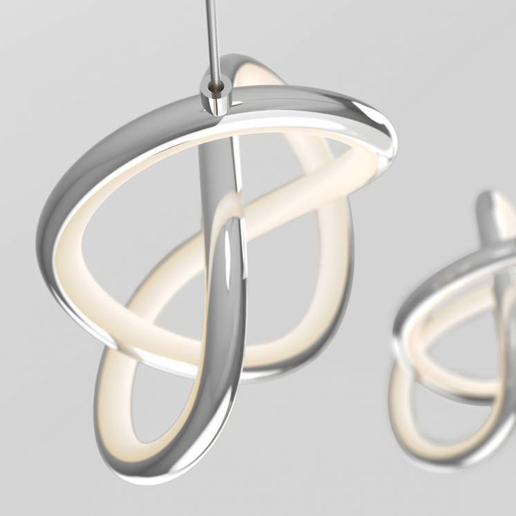 Artika Zephyr Spiral Pendant Light Chrome Close-up