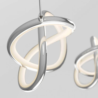 Artika Zephyr Spiral Pendant Light Chrome Close-up