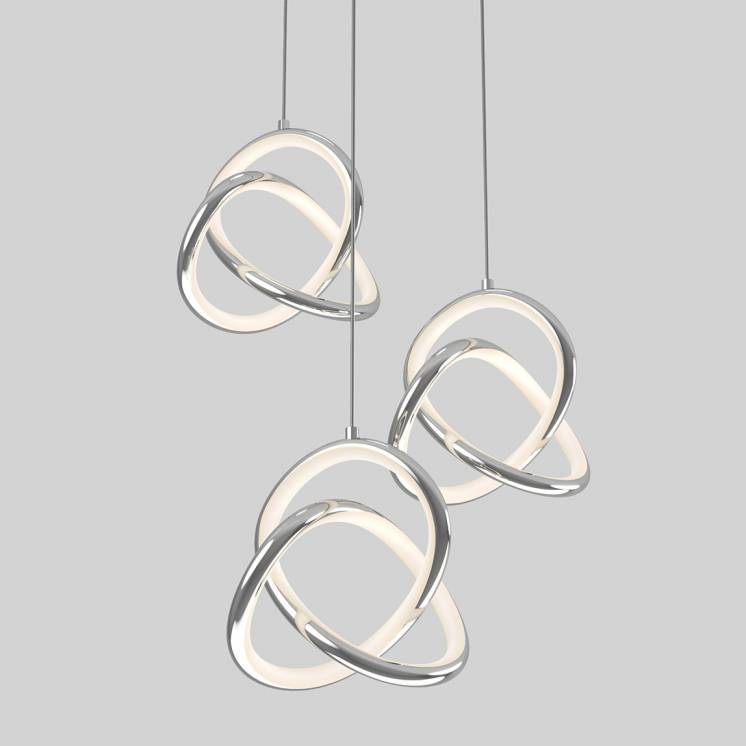 Artika Zephyr Spiral Pendant Light Chrome Side