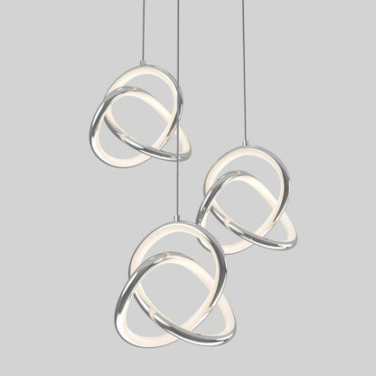 Artika Zephyr Spiral Pendant Light Chrome Side