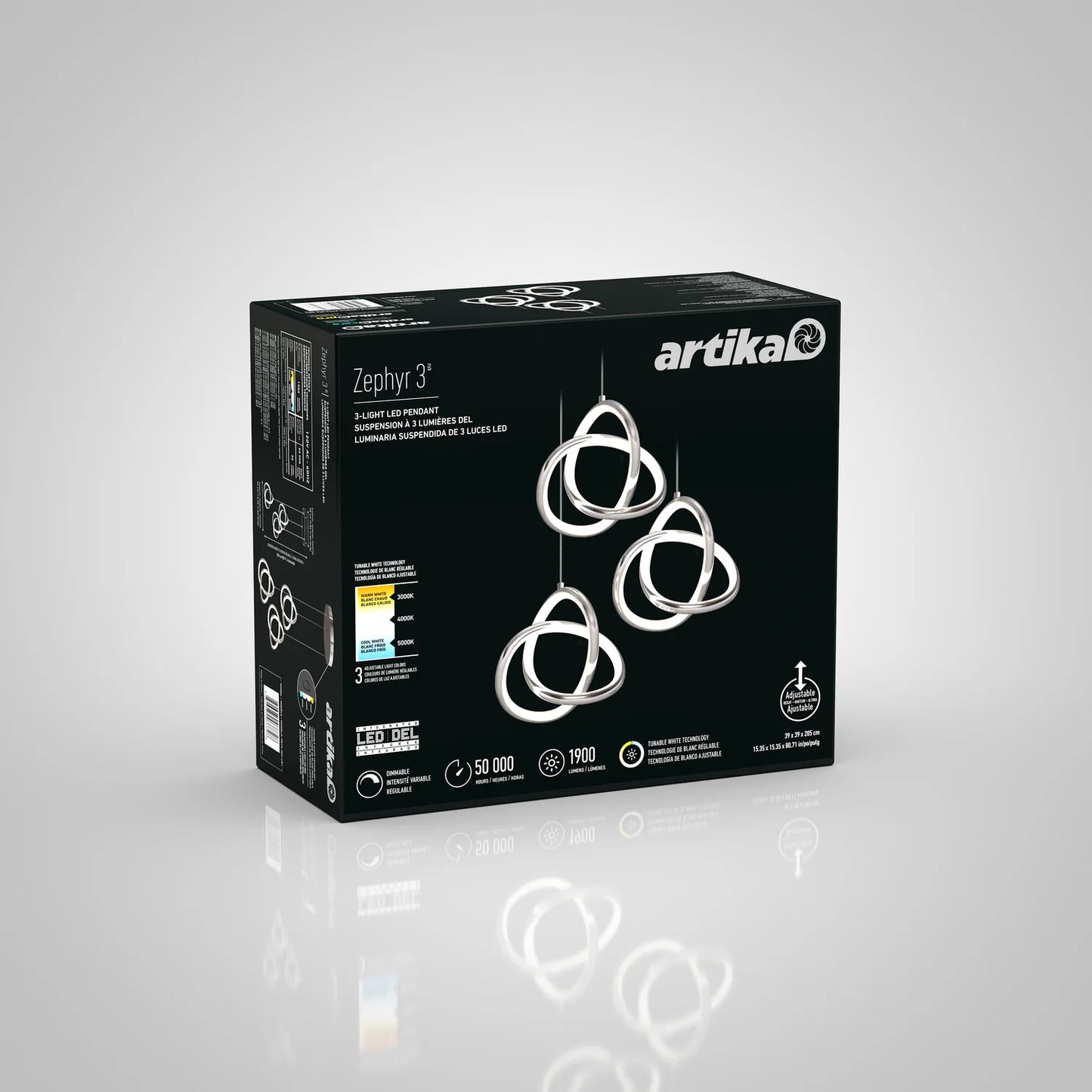 Artika Zephyr 3-Light LED Pendant